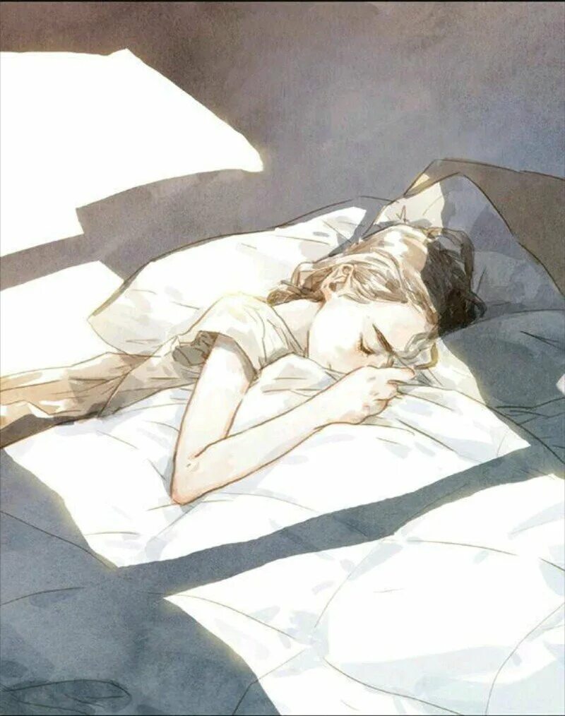 Плачущий мальчик сон. Сонная девушка арт. Человек на кровати арт. Девушка лежит на кровати.
