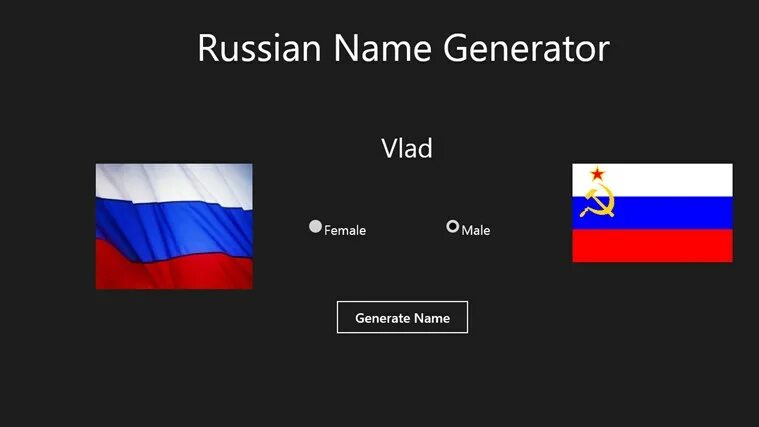 Russian name Generator. Russian names. Name in Russia. Russia name. The official name of russia is