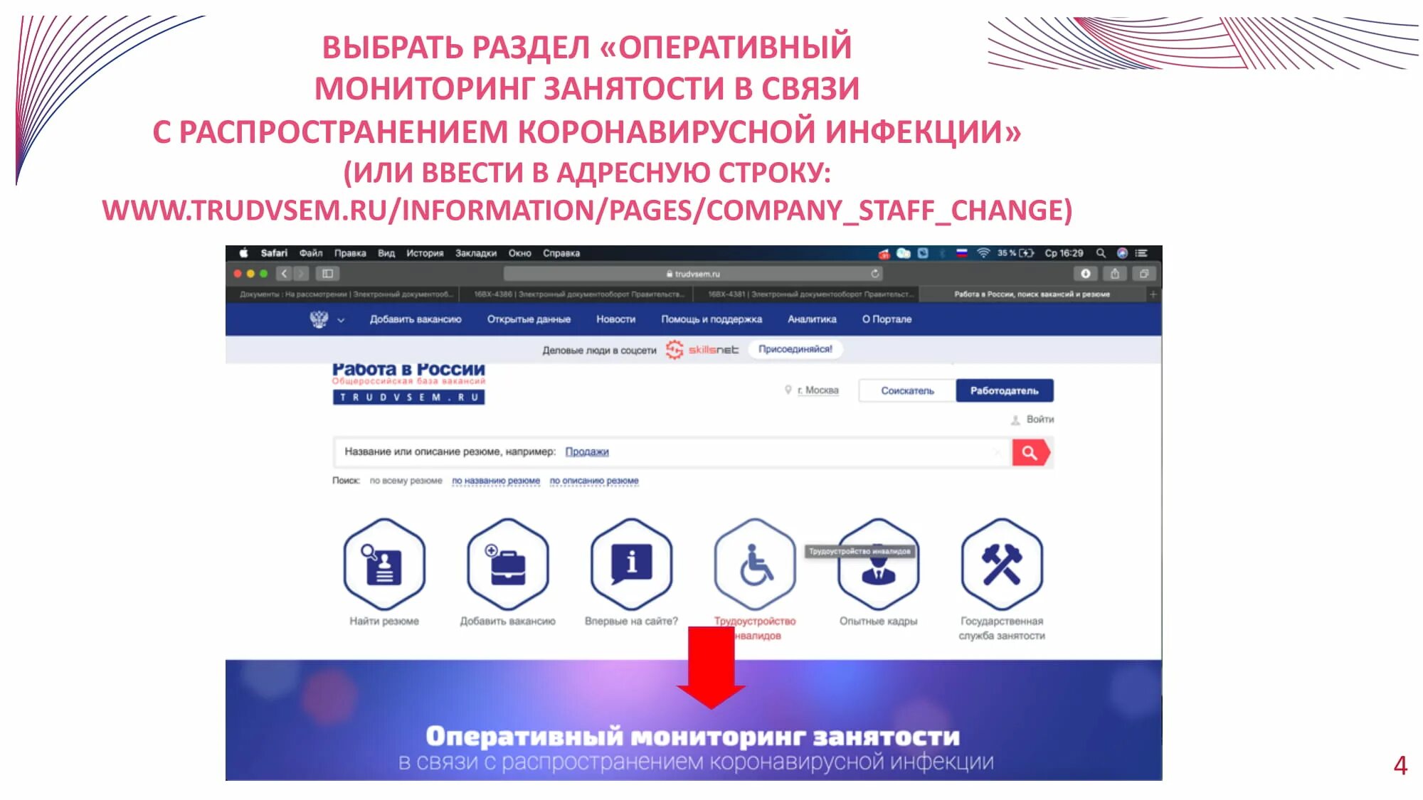 Https trudvsem ru login. Оперативный мониторинг занятости. Регистрация на портале работа в России картинки. Портал работа в России Московская область.