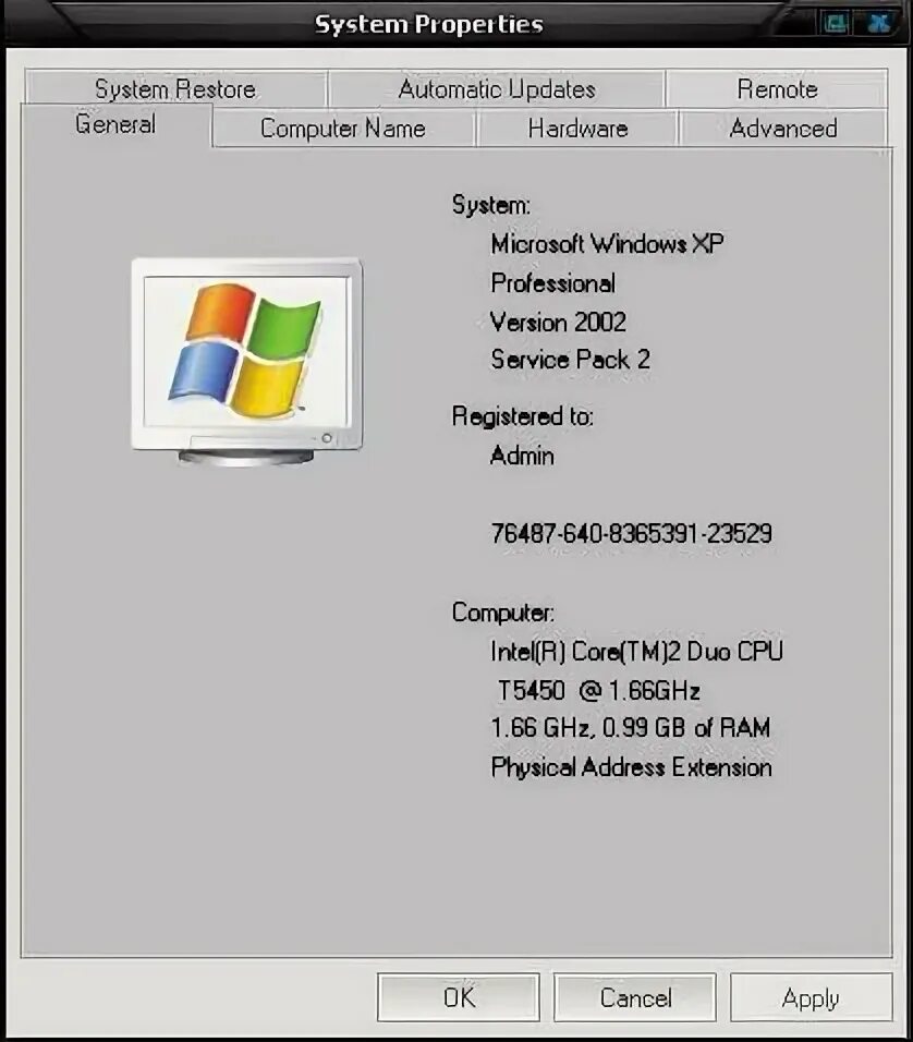System properties. System properties