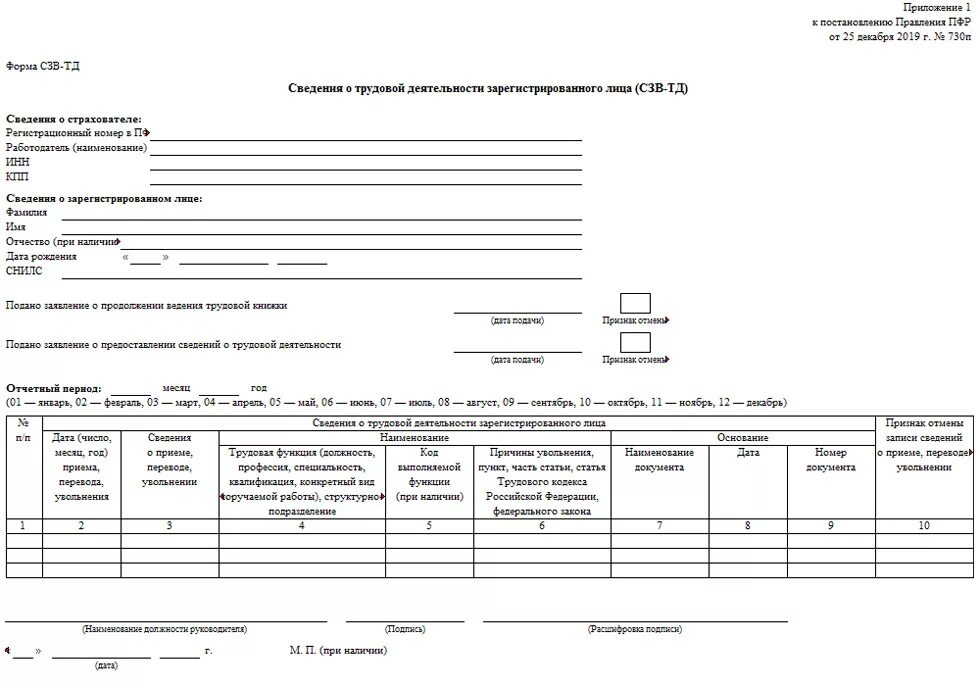 Сзв тд изменения 2024. СЗВ-ТД форма 2022. Форма отчета СЗВ-ТД. Форма СЗВ-ТД бланк. СЗВ-ТД бланк 2022.