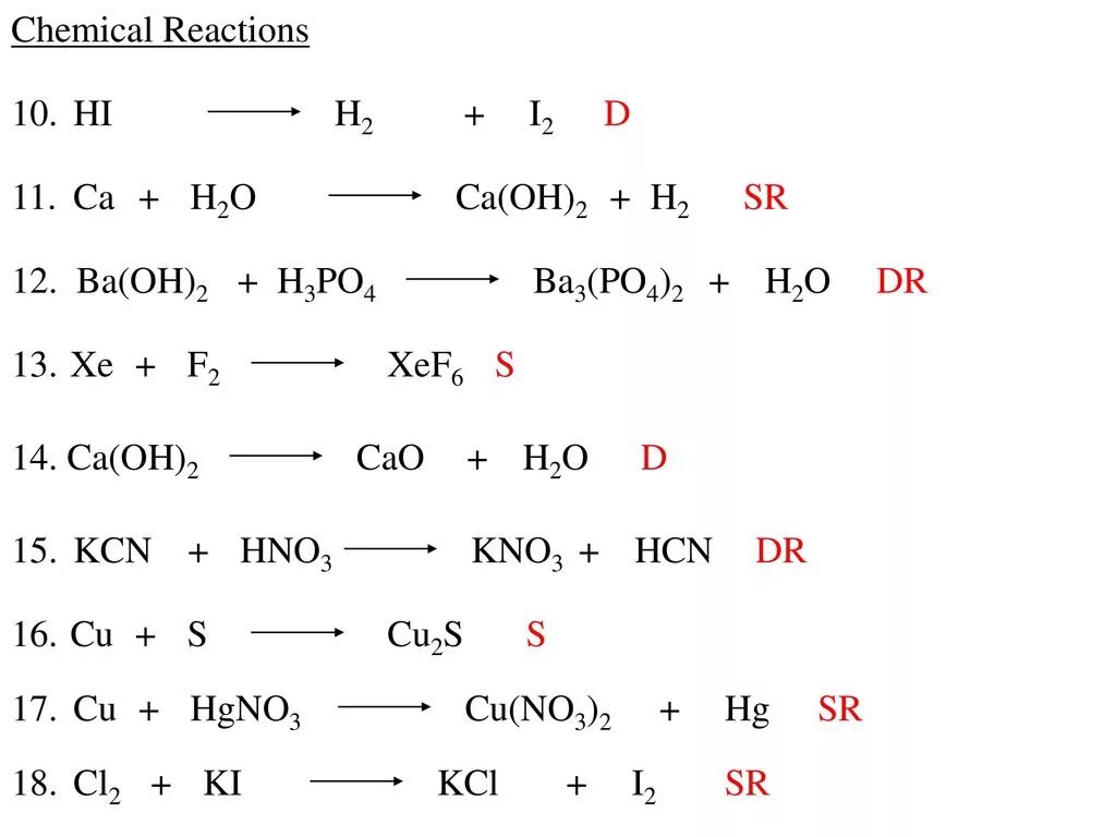 SR+h2o уравнение. CA+h2 реакция. HCL+i2 реакция. SR i2 реакция. I al реакция