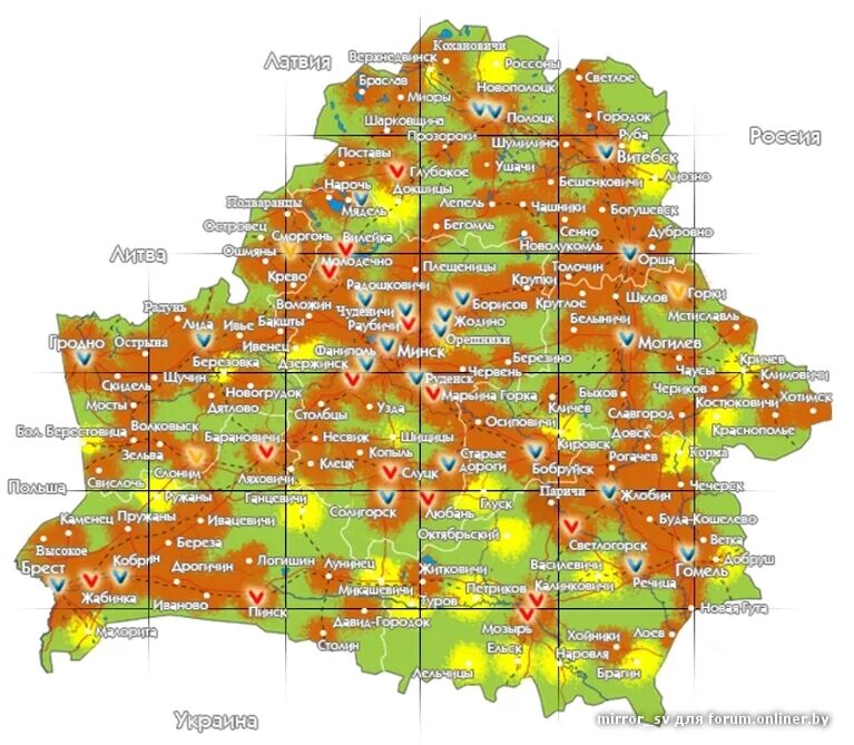 Зона в 1а. Карта вышек сотовой связи Беларусь. Карта покрытия. Карта базовых станций. Карта сотовых вышек РБ.