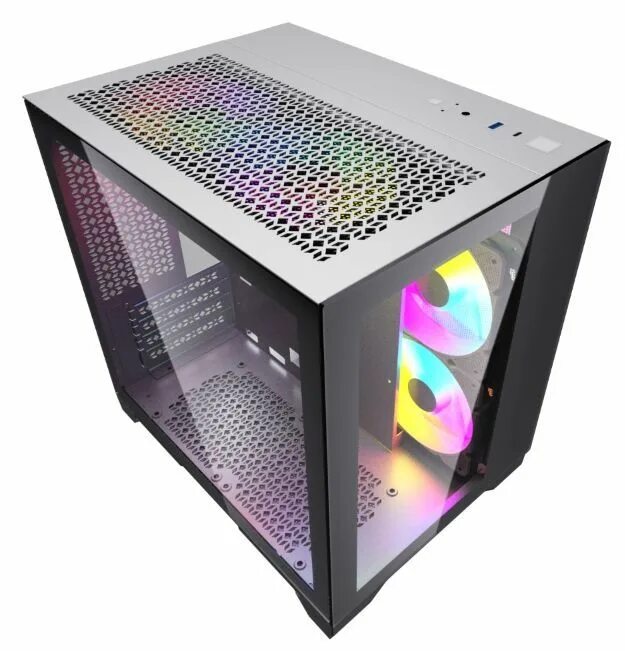 Powercase vision micro m. Корпус powercase vision micro, white, tempered glass, 4х 120mm 5-color fan, белый, matx (cvwm-l4). корпус powercase vision micro. корпус powercase vision micro black cvbm-l4. корпус powercase vision white cvwa-l4.