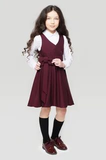 Бордовая школьная форма