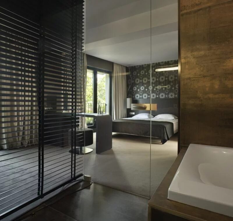 Шкаф-купе модус 5 - 2. Стильный отель. Modus 04. Модус гардеробная латунь. Линолеум juteks glamour porto 6704.