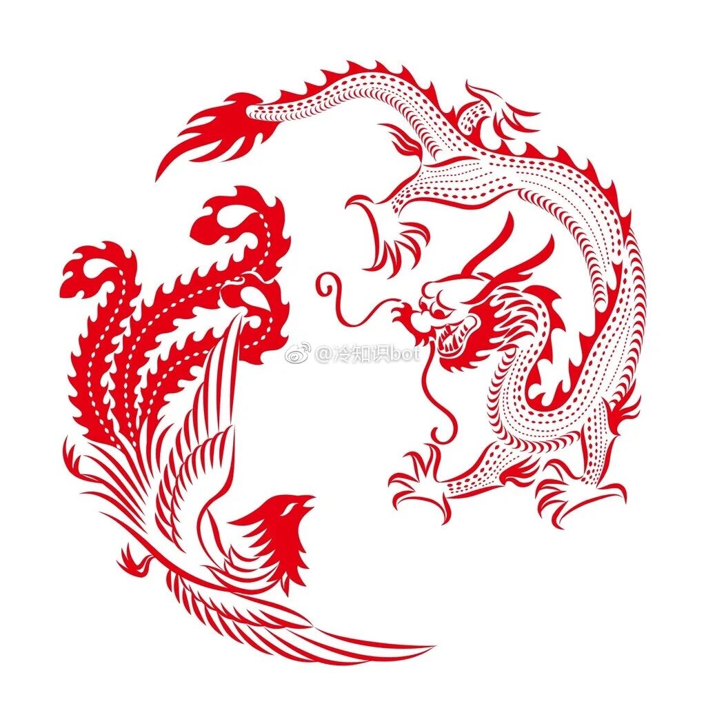 Дракон символ чего. Феникс и дракон Китай. Китайские символы дракон и Феникс. Китайские узоры на белом фоне. Символ Китая дракон.