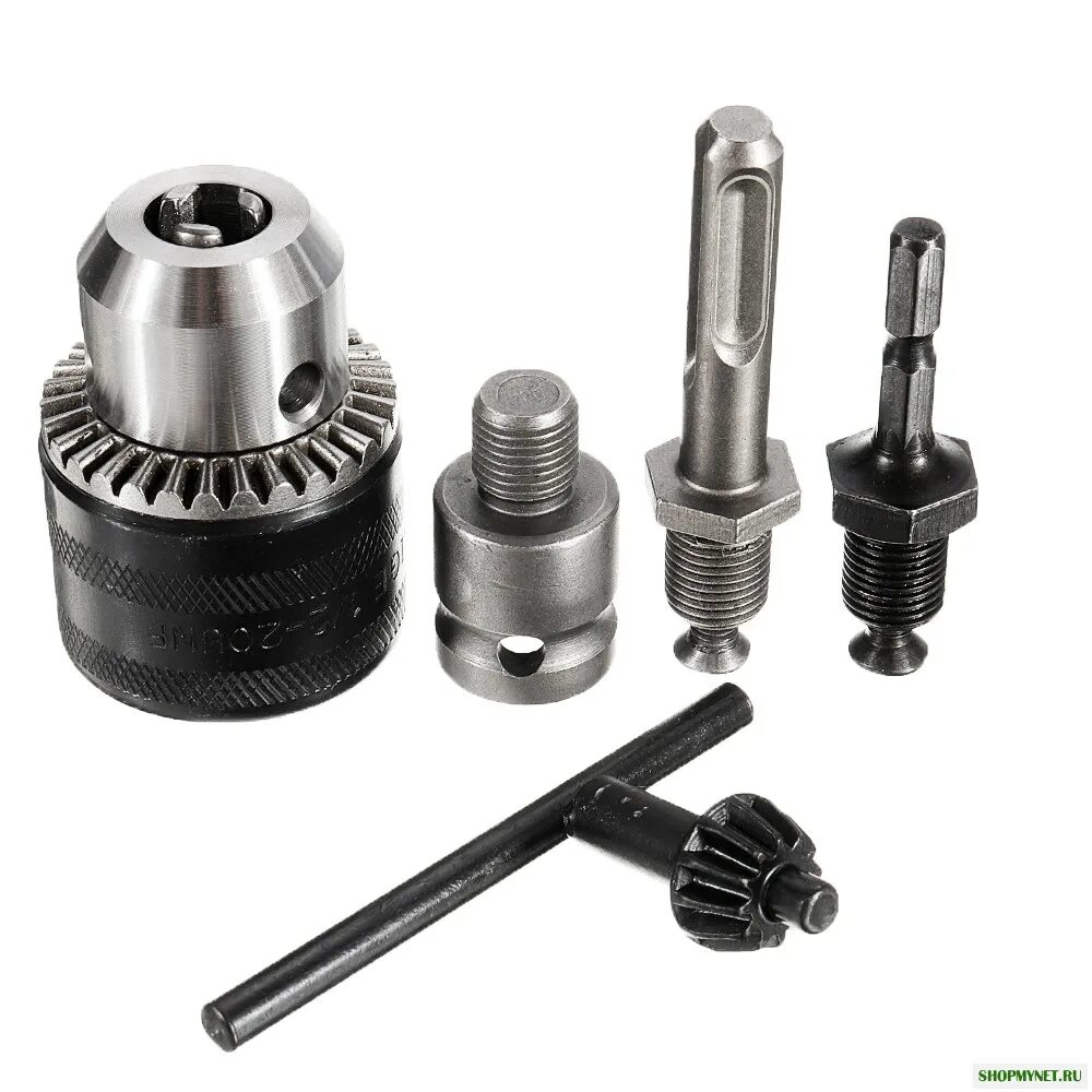 Патрон 1 2 20 unf. Drillpro 1.5-13mm адаптер для сверлильного патрона 1  2-20unf. адаптер для сверлильного патрона 1 2-20unf резьба. дрель 1.5-13 mm 12-20 unf. набор для дрели (адаптер,патрон,ключ) 15-13мм 12-20unf.