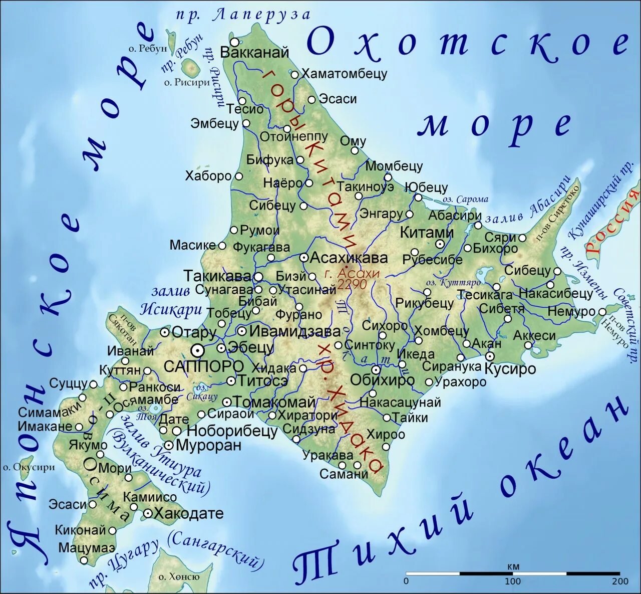 Остров Хоккайдо на карте. Остров Хоккайдо физическая карта. Остров Хоккайдо на карте Японии. Эдзо остров Япония.