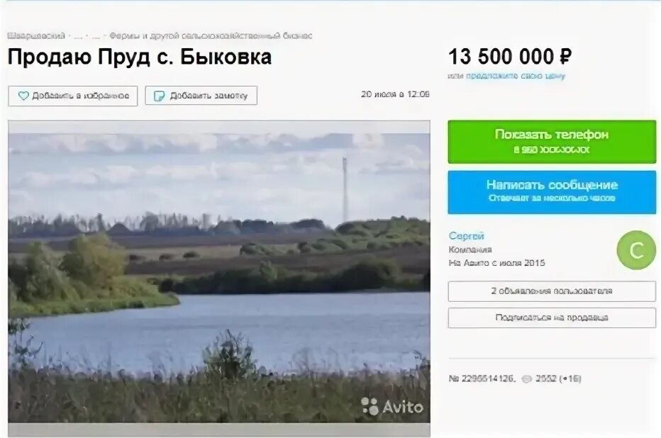 Быковка киреевский. Быковка пруд. объявления на пруду.