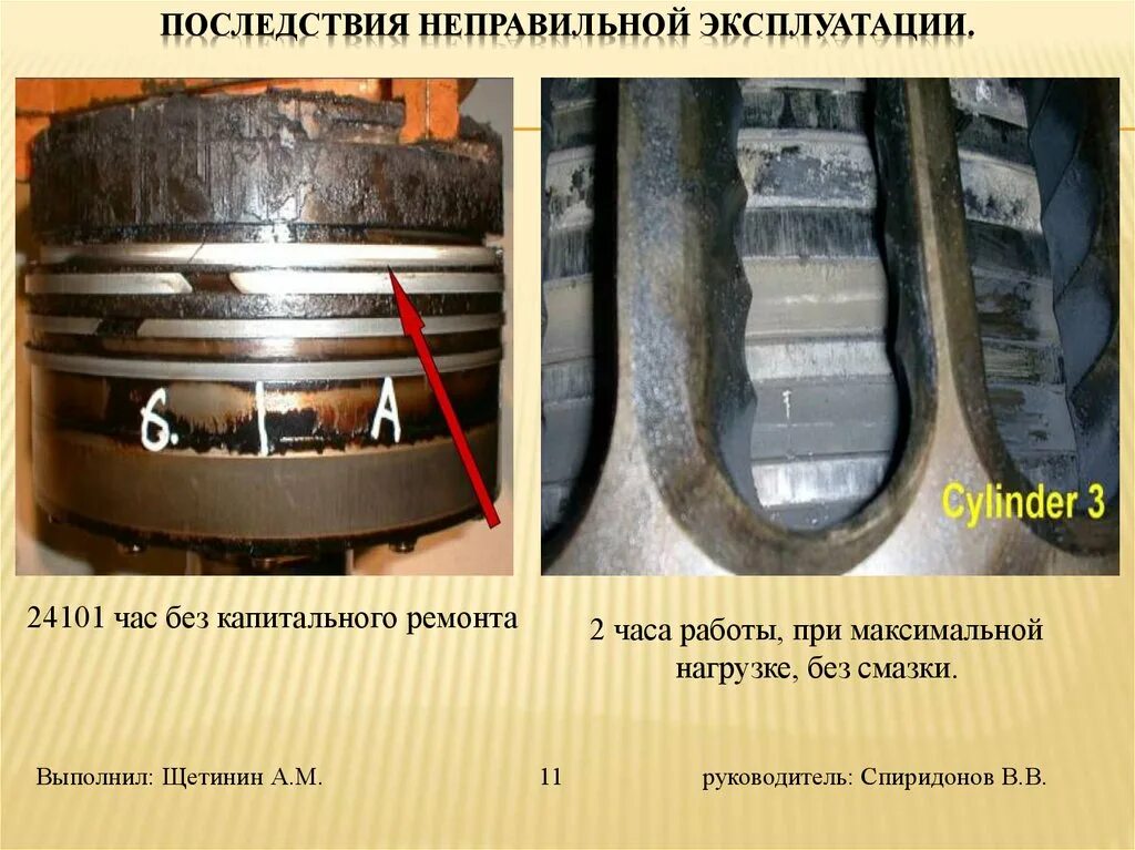 Последствия неправильного. Дефекты поршня. Неправильная эксплуатация. Дефекты эксплуатации. Последствия неправильной обкатки.