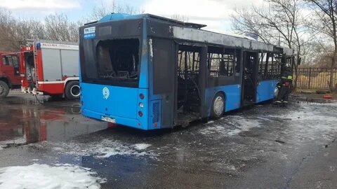 Сгорел электробус
