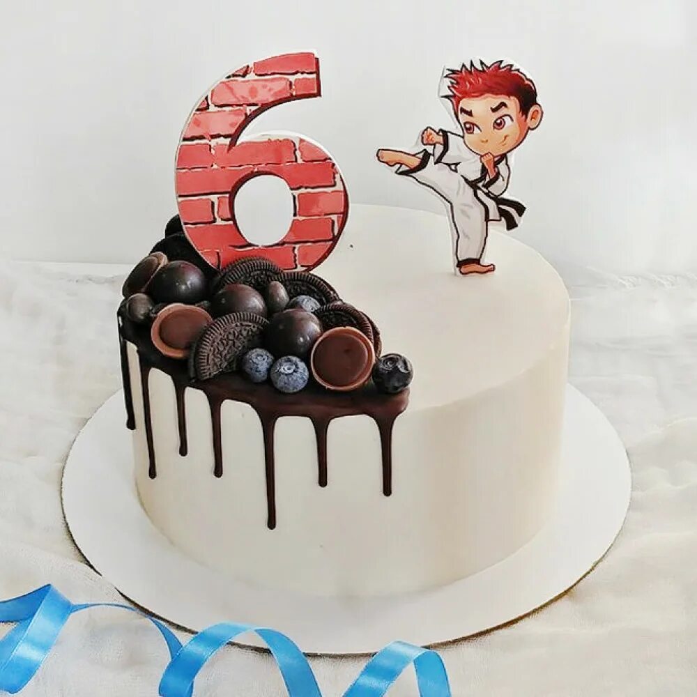 Торт для мальчика 6 лет без мастики на день рождения eCookie.ru