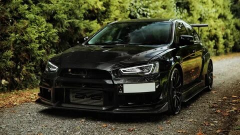 Mitsubishi lancer black wallpaper