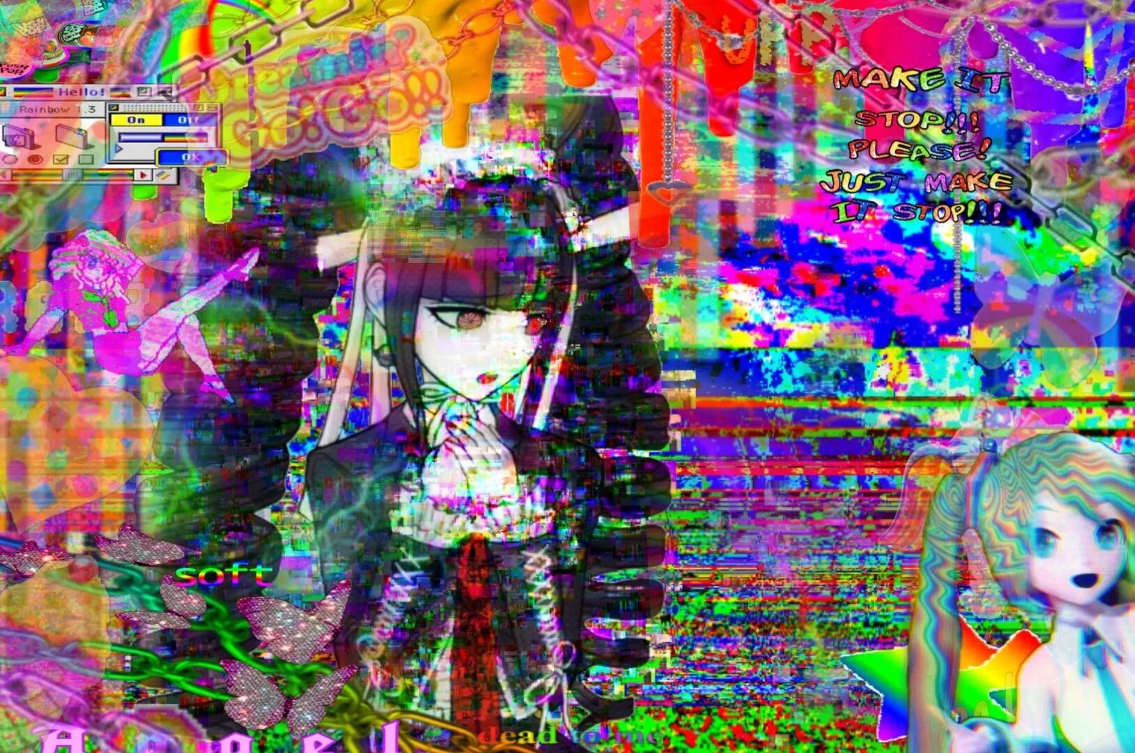 Дримкор фон. Junko glitchcore. Glitchcore Эстетика Данганронпа.