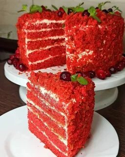 Домашний торт красный бархат