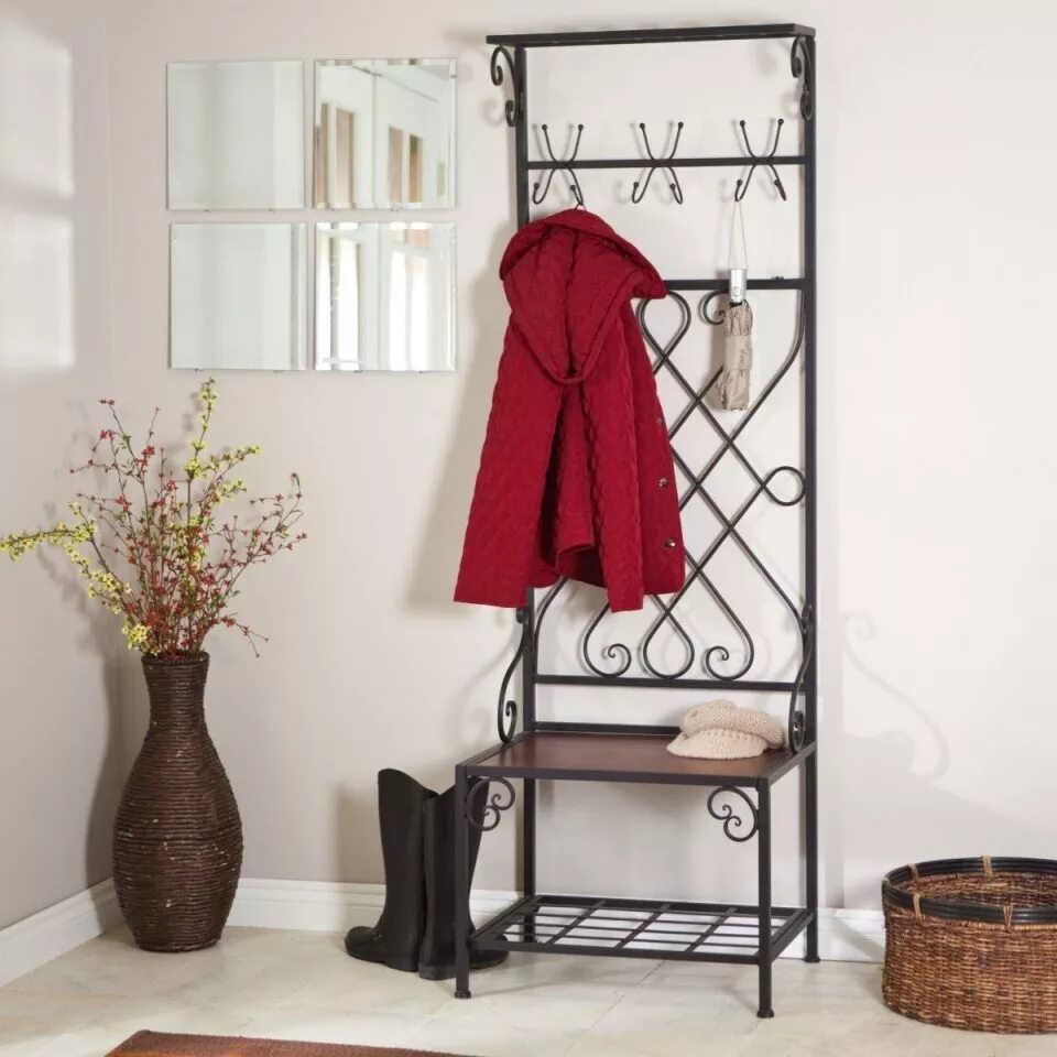 Rossiter Entryway Hall Tree Hall tree, Foyer decorating, Furniture