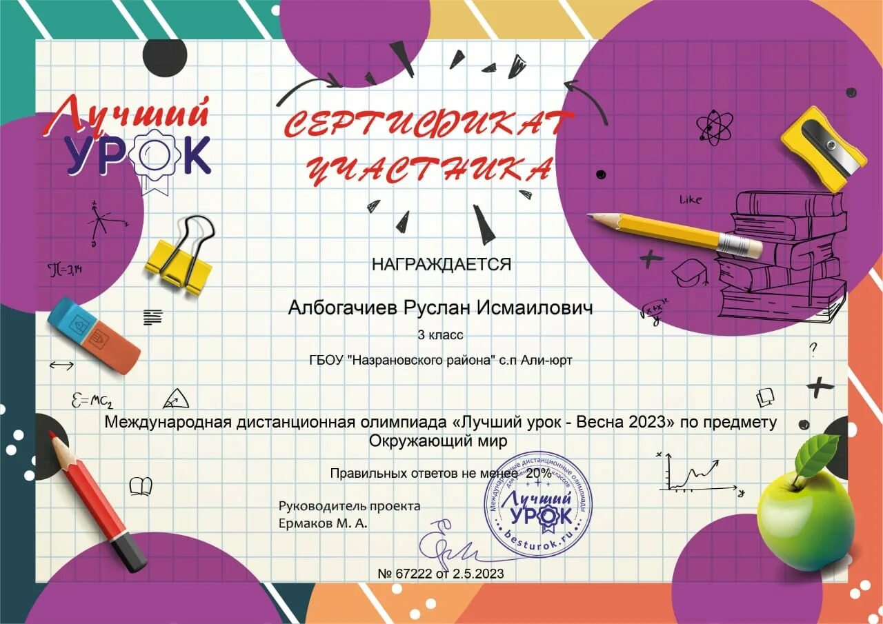 Материалы лучший урок