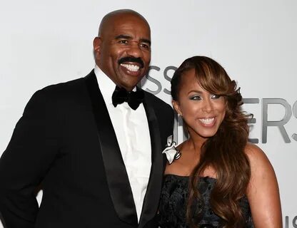 Television personality and host Steve Harvey and his wife Marjorie Harvey a...
