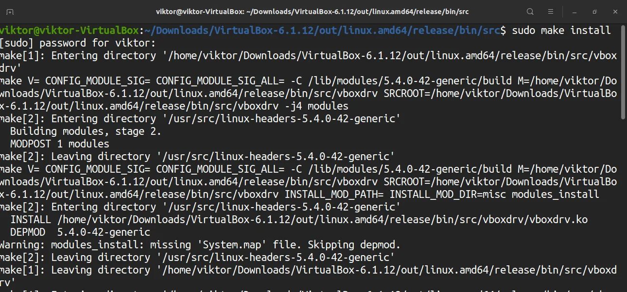 Vboxdrv kernel module. Virtualbox ubuntu 20.04. виртуалка. download lib/modules/4.9.0-9-amd64/source.