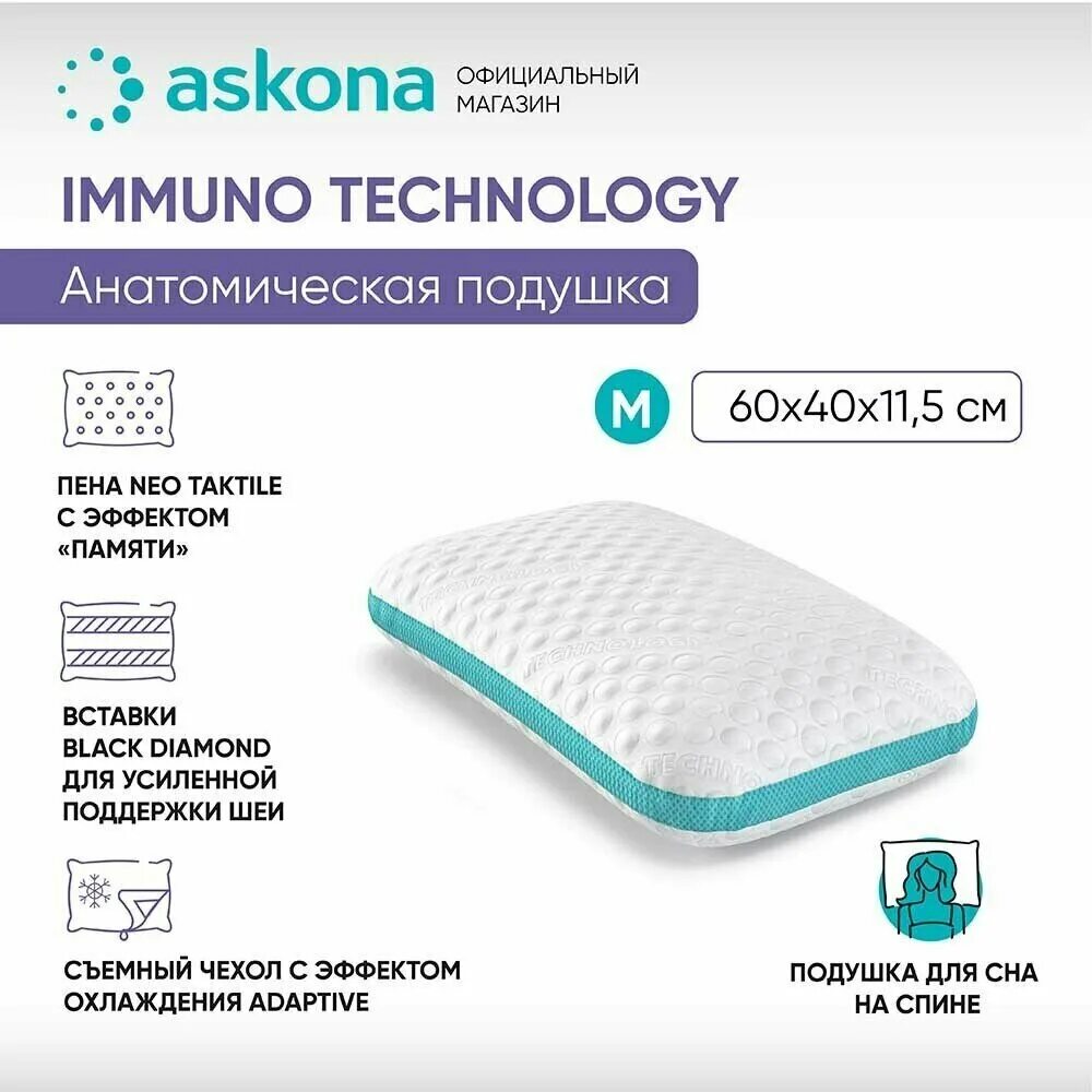 подушка индиго аскона. анатомическая подушка 40x60см, askona (аскона) ecogel contour pink, высота 12 см. подушка анатомическая askona 50x70cm. подушка 070×050 cloud duo аскона. подушка sleep professor immuno m.