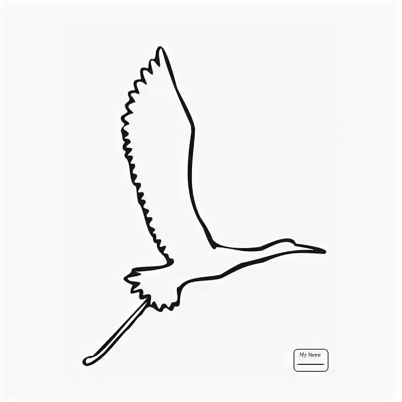 Журавли шаблоны для вырезания распечатать Stork bird flying Royalty Free Vector Image VectorStock