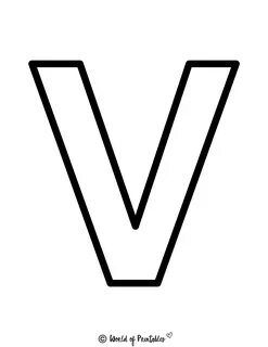 Трафарет буквы v
