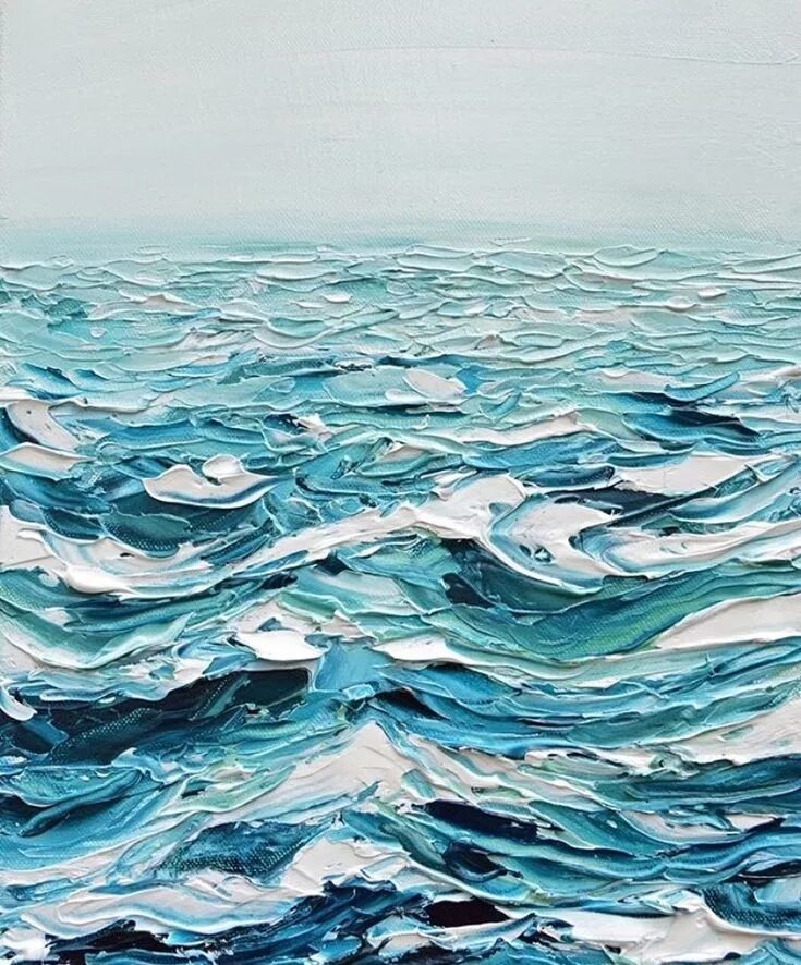 Water paint. Море мазками. Море акрилом. Вода живопись. Картина вода.