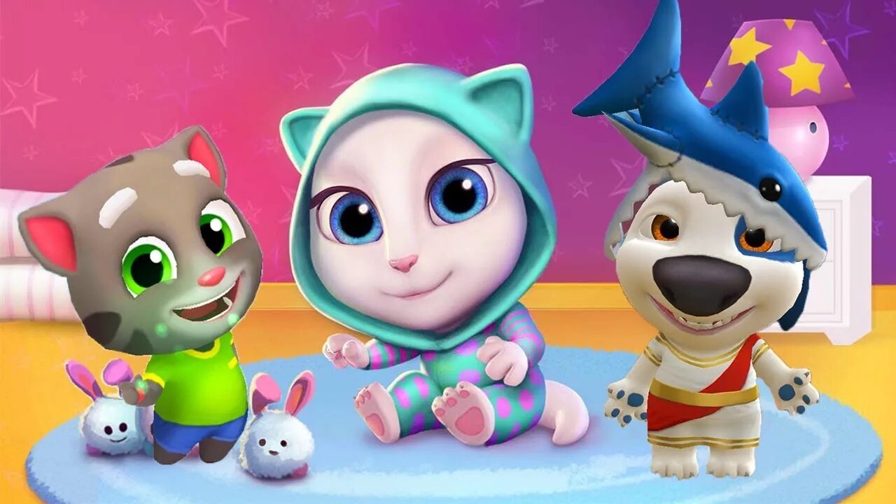 Talking tom minis. Том мини Анджела. Том и его друзья. Говорящий том и друзья.