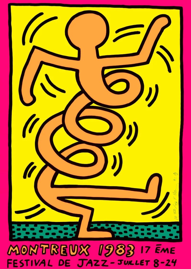 Кит харинг произведения. Кит Харинг Montreux. Харинг художник. Keith Haring картины 1983.