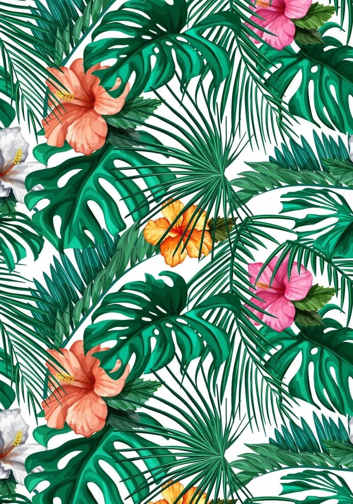 Monstera leaf pattern. Тропический принт. Принт пальмовые листья. Тропические листья паттерн. Аффреско папоротник.