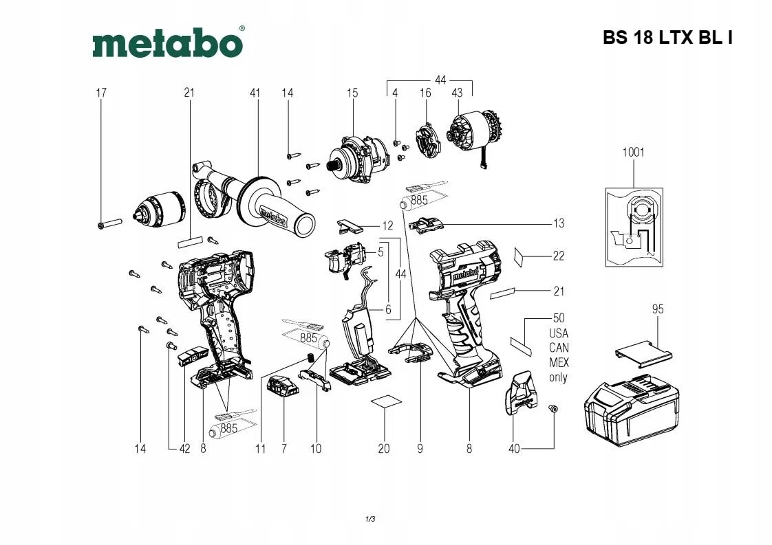 Порядок сборки редуктора metabo uhe 2250 multi Запчасти для болгарки (ушм) Metabo wev 10-125 quick (6.00388.00) (тип 00388000)