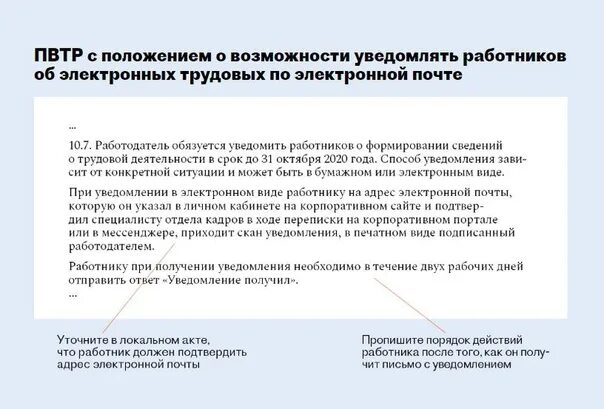 Каким образом необходимо сообщить работникам