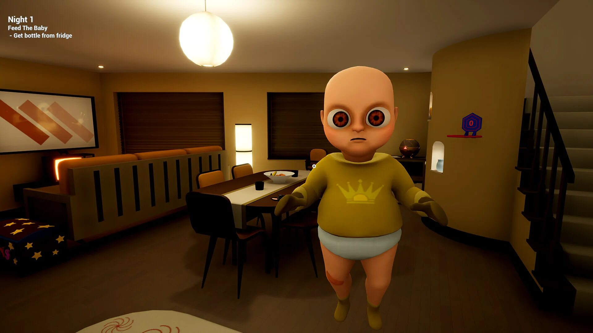 В желтом хоррор игра. The Baby in Yellow няня.