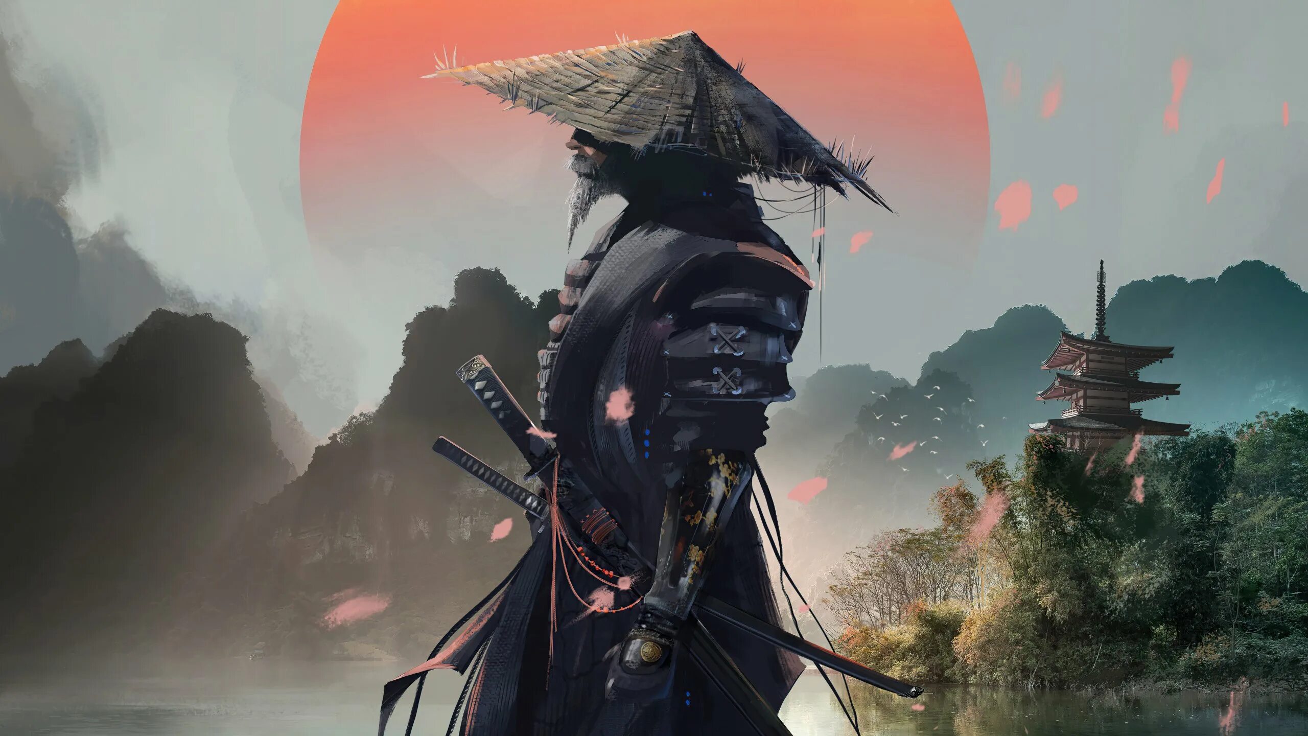 Epic samurai s. Дзете Дзинъэмон Самурай. Амигаса Ронин. Самураи 4r. Самурай арт 4к.
