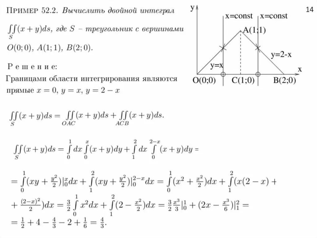 Вычислить двойные интегралы по контуру. Формула вычисления площади интегралом двойным. Вычислить двойной интеграл треугольник с вершинами. Вычисление двойного интеграла по площади. Интеграл треугольник