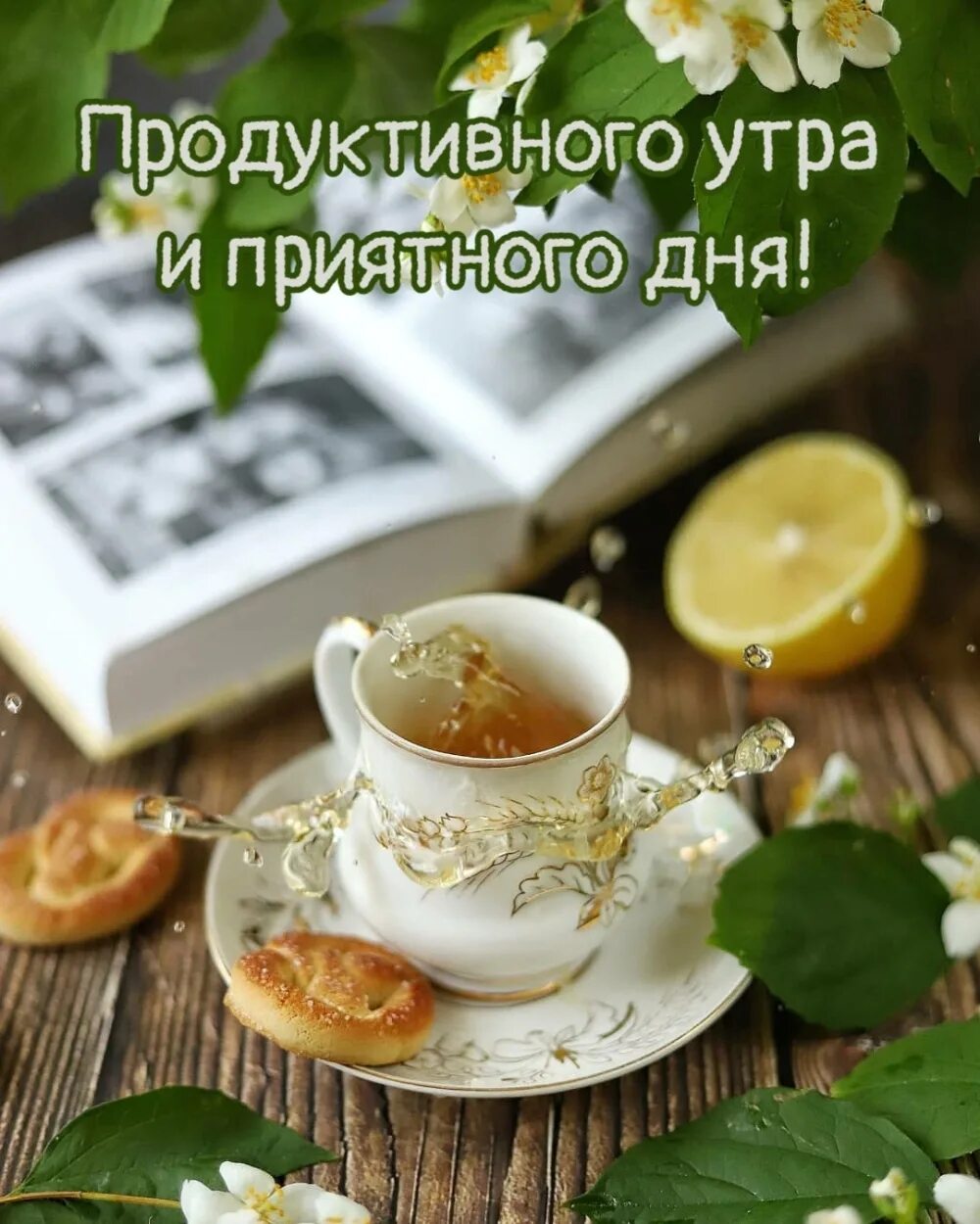 Доброе утро продуктивного дня. Доброго утра и продуктивного дн. С добрым утром продуктивного дня. Открытка с добрым утром продуктивного дня.