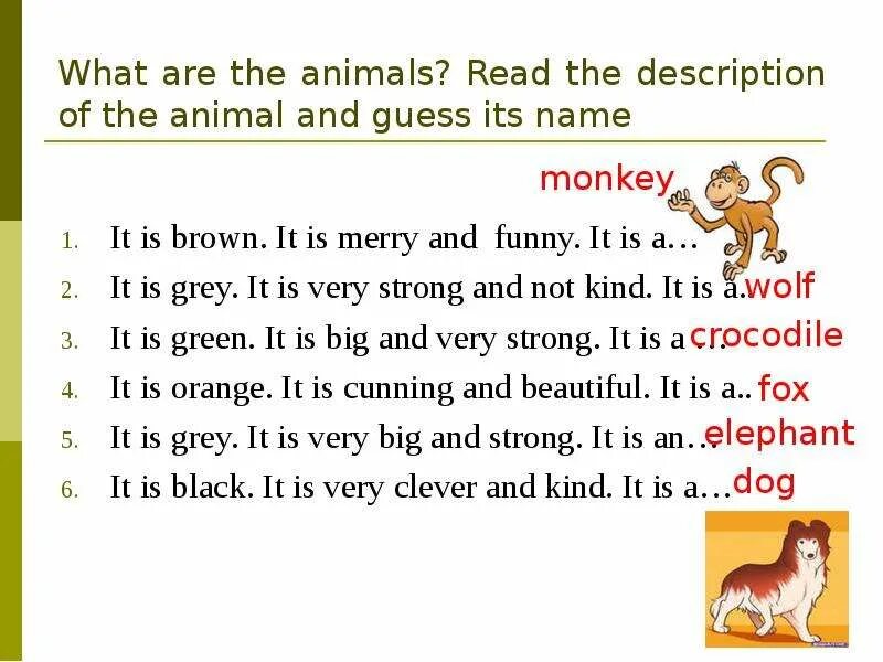 It is the of. What animal is it. Guess the animal презентация. Describing animals. Animal description.