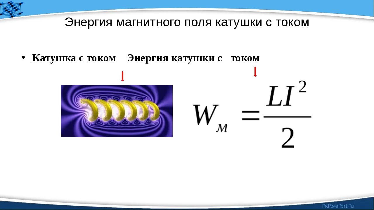 Магнитное поле катушки с током определение. Энергия магнитного поля катушки формула. Энергия магнитной поля катушки. Энергия катушки индуктивности с током. Энергия магнитного поля катушки с током.
