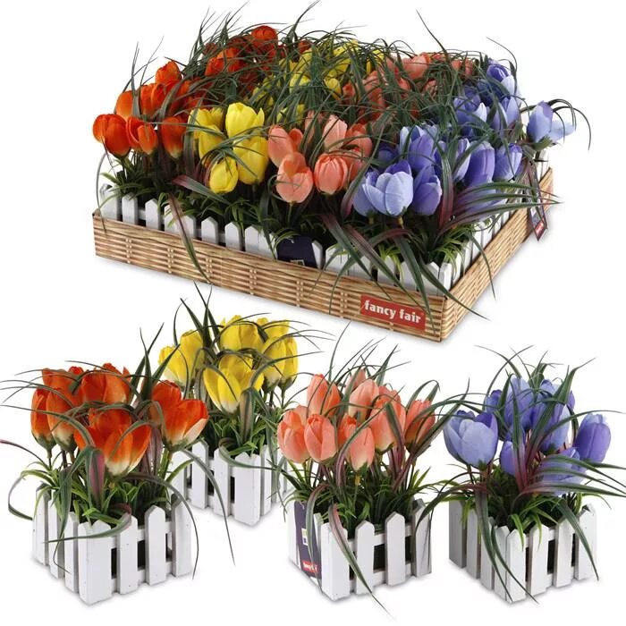 Закупки растений. Лотки с искусственных цветов. Искусственные цветы в ассортименте. Заготовки для искусственных цветов.