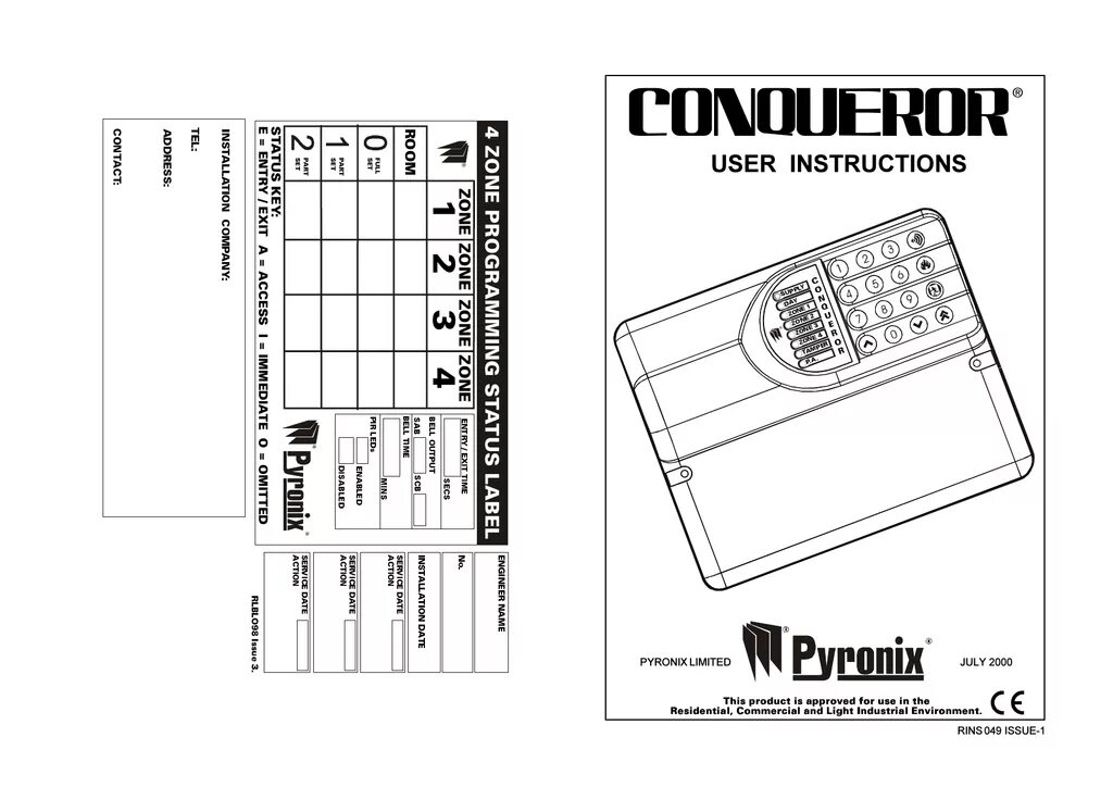 User instruction. Pyronix инструкция. Pyronix Paragon. Pyronix MX-LCD схема. Pyronix incert инструкция.