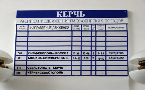Расписание симферополь керч