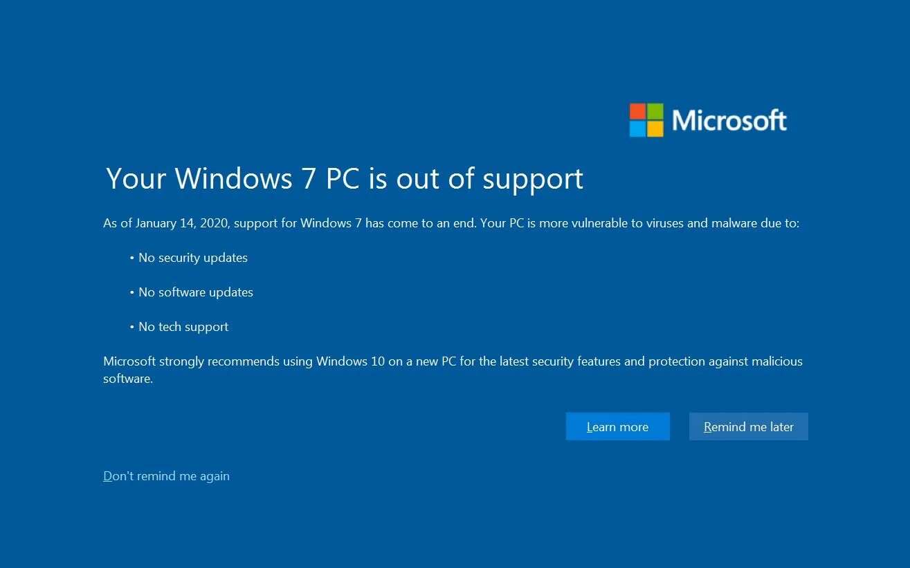 Обновление 7.4. ОС Microsoft Windows. Поддержка Windows 10. Прекращена поддержка Windows 7. Прекращение поддержки Windows 10.