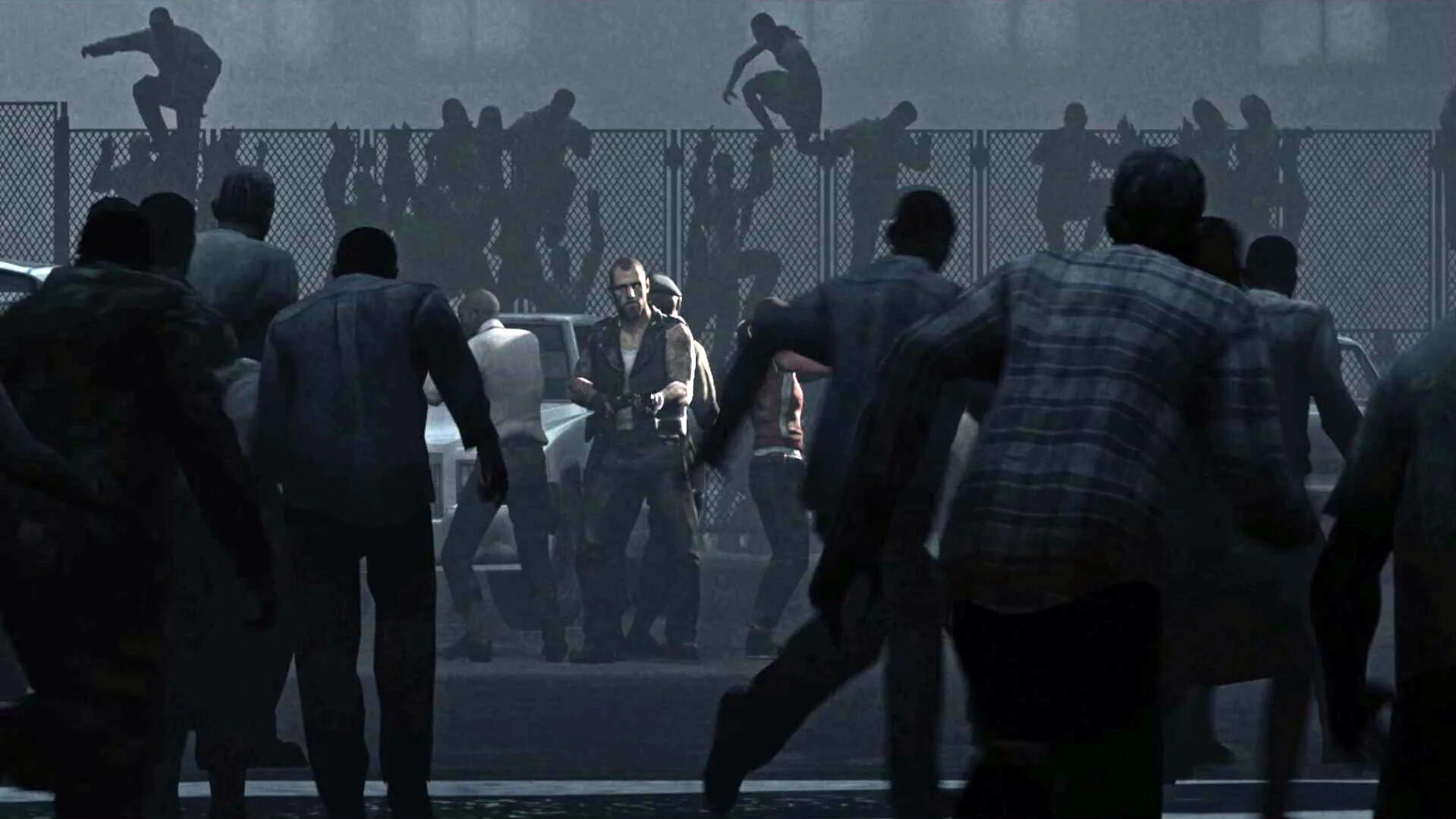 Left 4 Dead толпа зомби бежит.