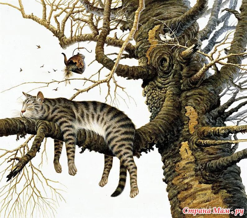 Я слишком устал. Художник Charles Wysocki коты.