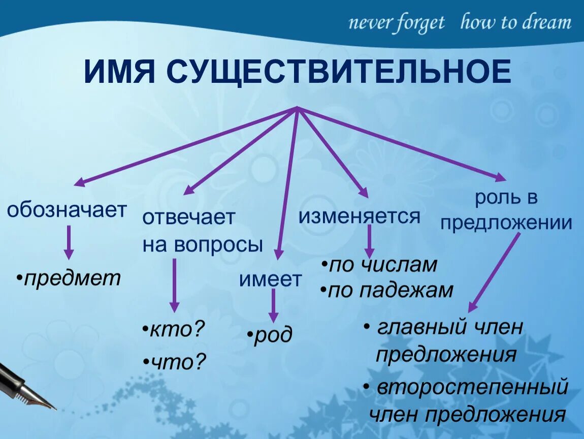 Как изменяется существительное 3 класс. Имя существительное изменяется по лицам