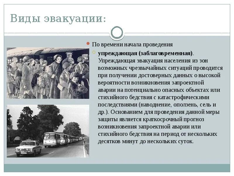 Время начала эвакуации. Время начала эвакуации