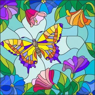 Рисунки для витража на стекле