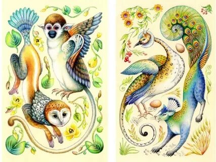 Изо 2 класс домашние и фантастические животные
