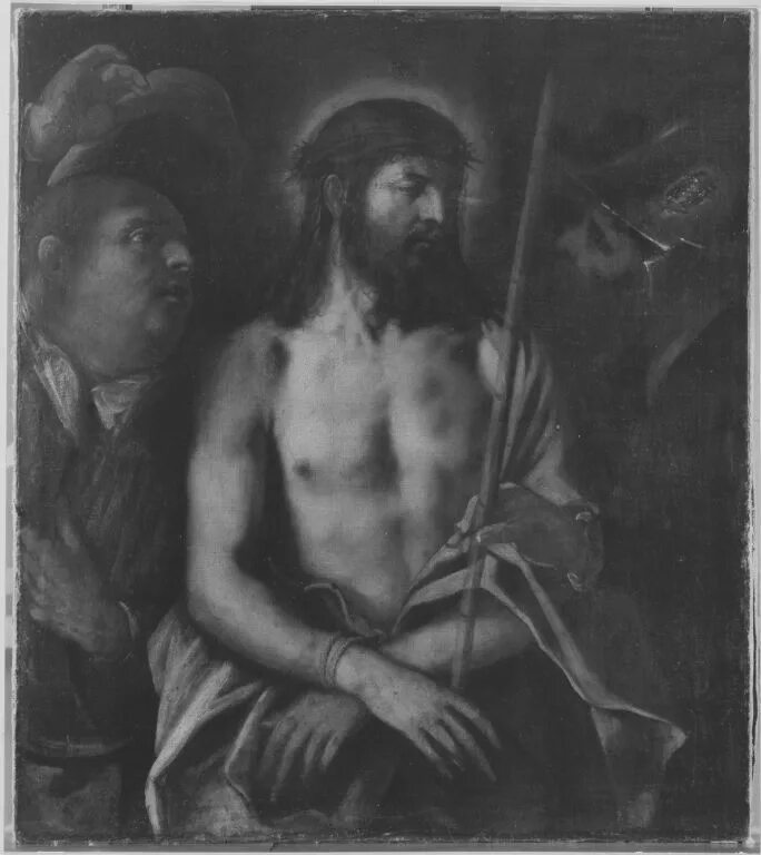 Се человек значение. Тициан ecce homo. ecce homo тициан 1535. картина ecce homo тициана. тициан вечеллио се человек.